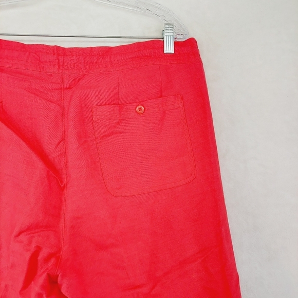 Ashley Stewart Red High Rise Wide Leg Cropped Pants  2550 - Picture 5 of 9
